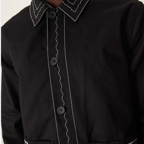 ASOS Design Black Embroidered Jacket - Picture 2 of 3